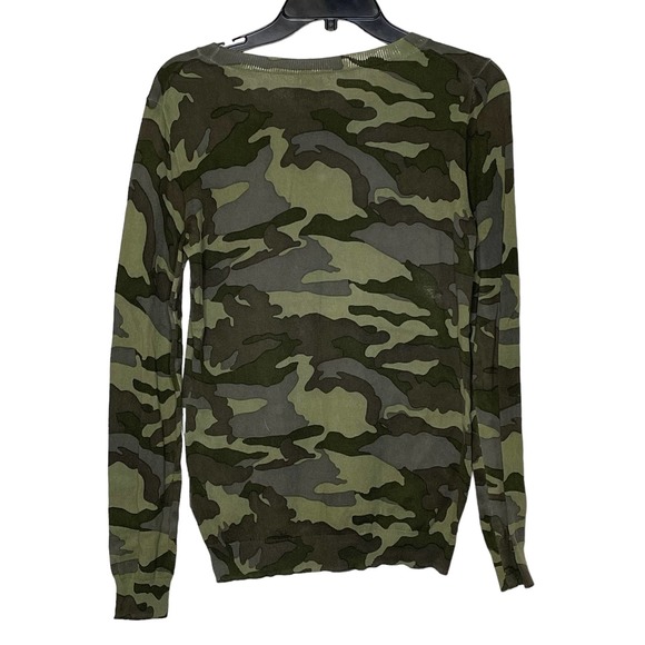 J. Crew Teddie Lightweight Sweater Size Small Camo Pattern Womens Worn Look - Picture 5 of 5